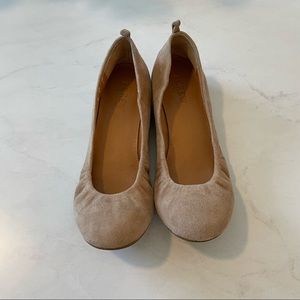 J.Crew Cece Tan Suede Ballet Flats Size 5